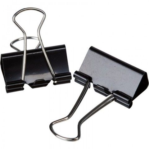 Зажим 25мм черный (12)