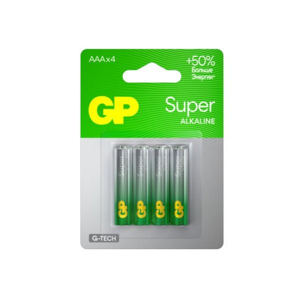 Батарейка GP LR03 Super G-TECH 4шт BL4 (4/40)
