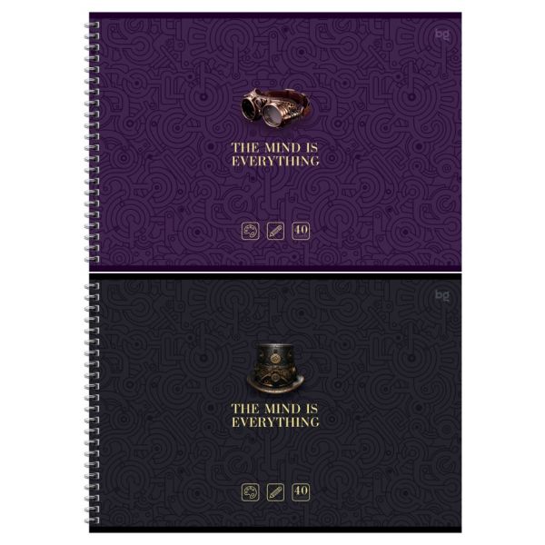 Альбом д/рисов 40л "BG" на гребне "Стимпанк", АР4гр40_лм_вл 59529 (4/24)