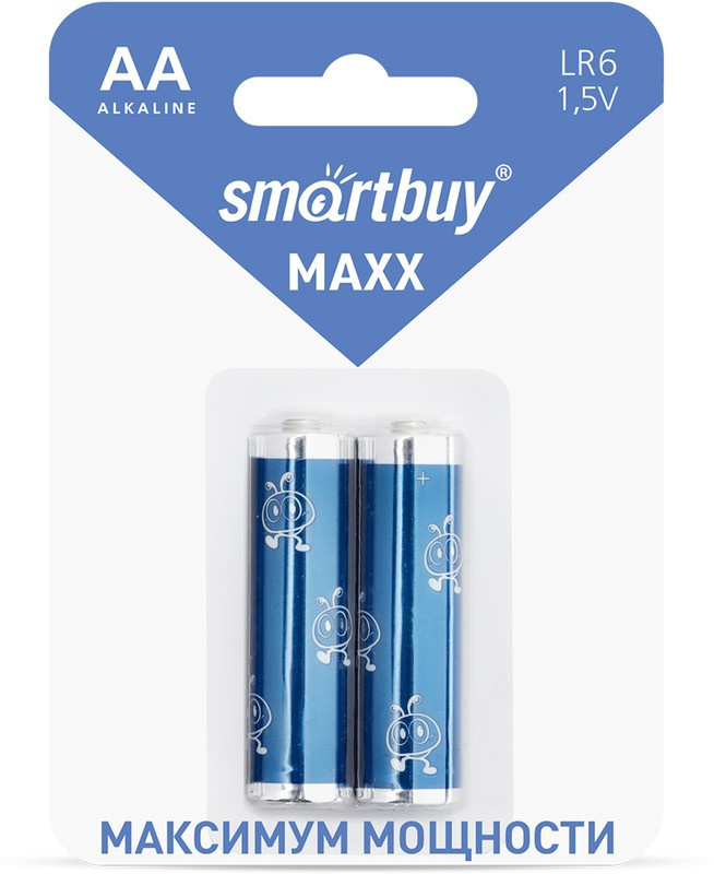 Батарейка SmartBuy LR6 MAXX 2шт BL2