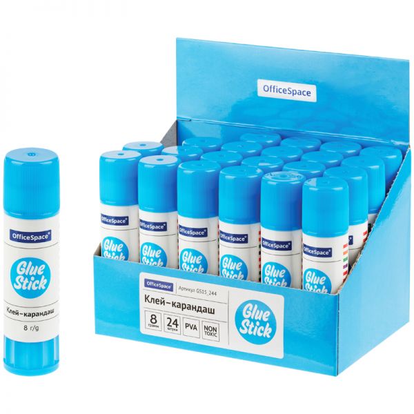 Клей-карандаш "OfficeSpace" 8гр GS08_243 (24)