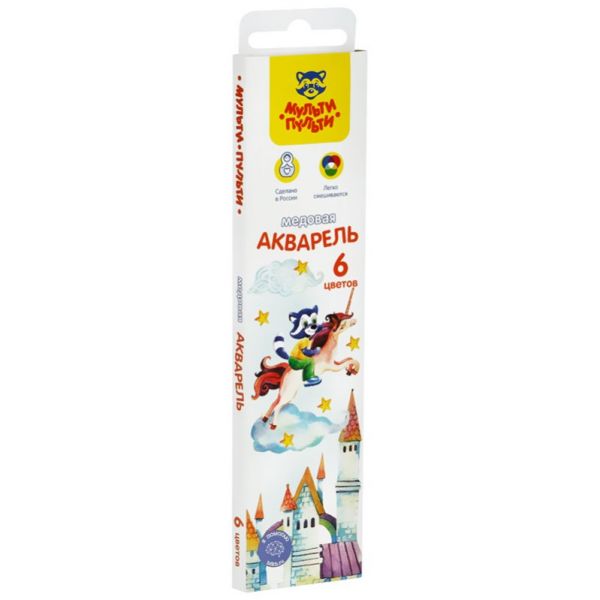 Акварель 6 цв. к/у Мульти-Пульти "Енот в сказке" АК_43561 (48)