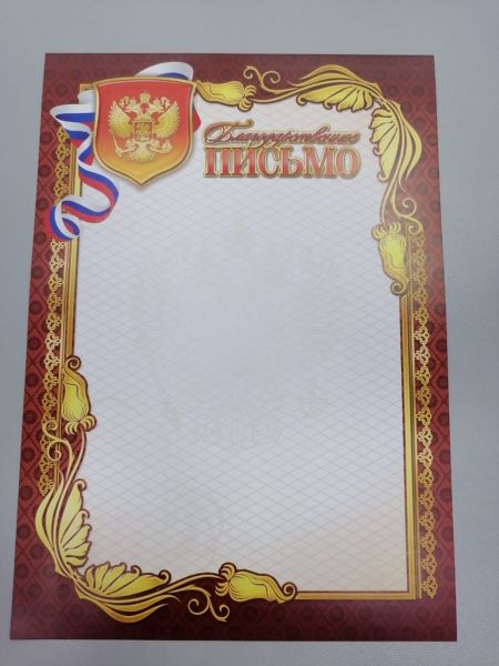 Благодарственное письмо арт.2306