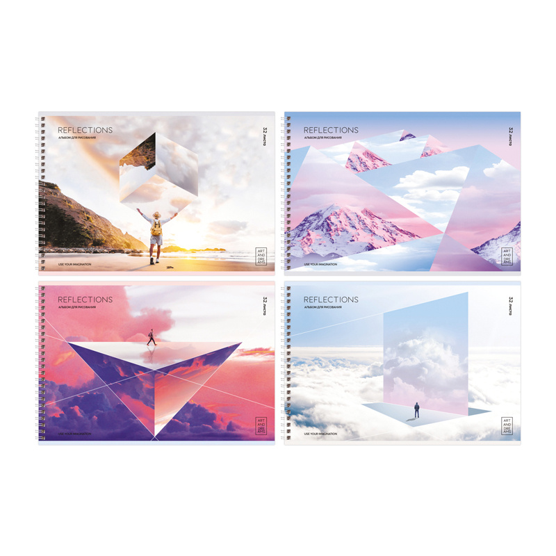 Альбом для рисования 32л А4 BG -Reflections- на гребне, АР4гр32 10885 (4/28)