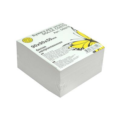Блок для записей Dolce Costo, 9*9*5мм., белая, 278 (24)
