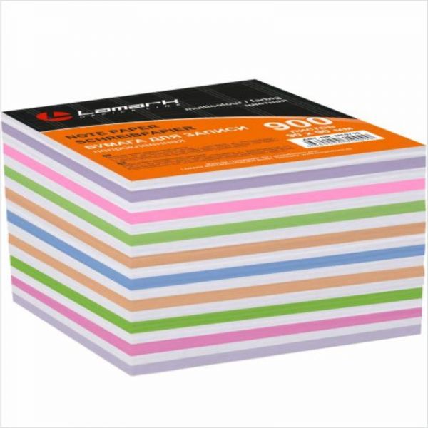 Блок для записей LAMARK 719, 9*9*9см., цветная (12)