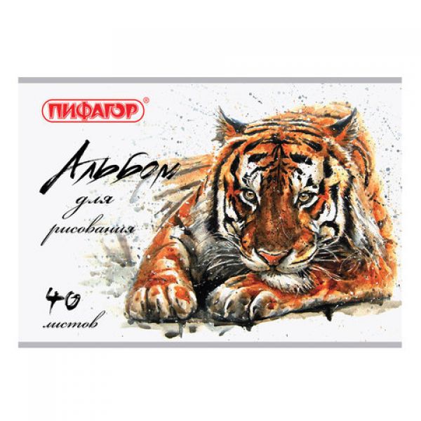 Альбом д/рисов 40л "ПИФАГОР" -Дикая природа- 105086 (7)