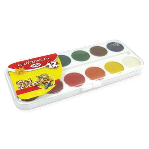 Акварель 12 цв. Медовая п/уп б/к "Юный художник" Гамма 212071 (33)