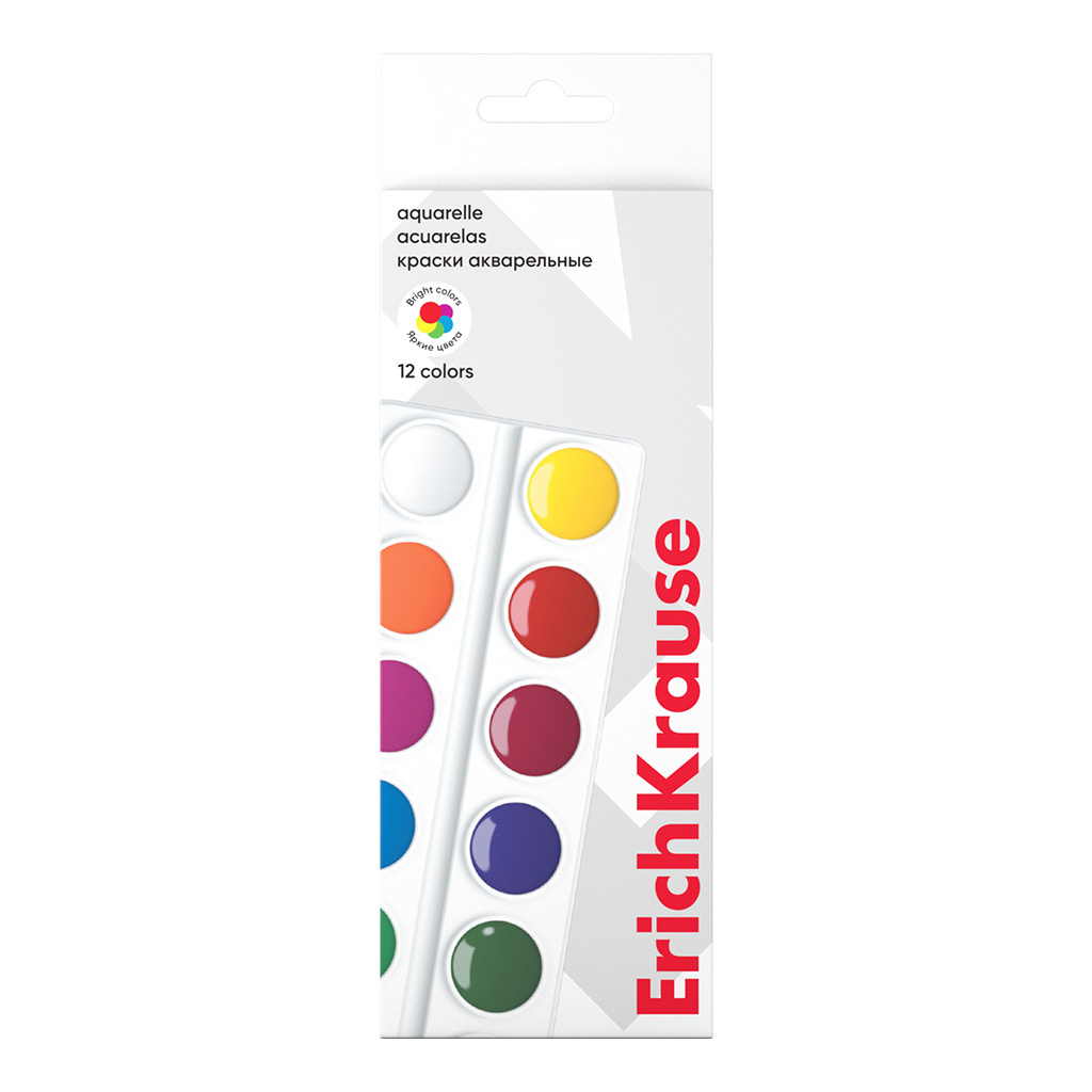 Акварель 12 цв. ErichKrause, акварельные, 53447 (44)