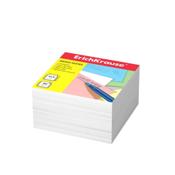 Блок для записей ErichKrause 9*9*5см., белый, 2717 (24)