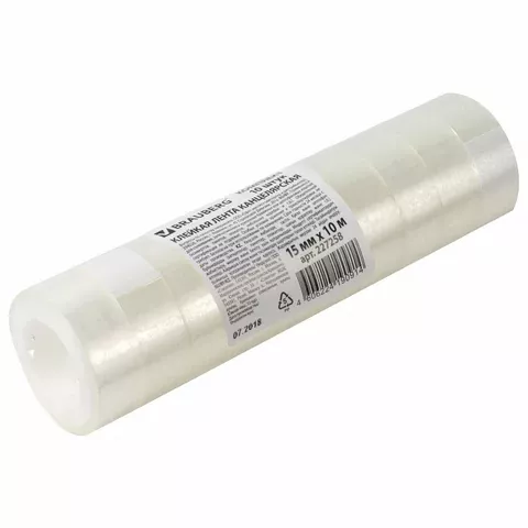 Скотч 15мм*10м прозрачная "BRAUBERG" 227258 (10)