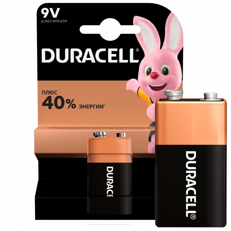 Батарейки 6LR61 "DURACELL" КРОНА