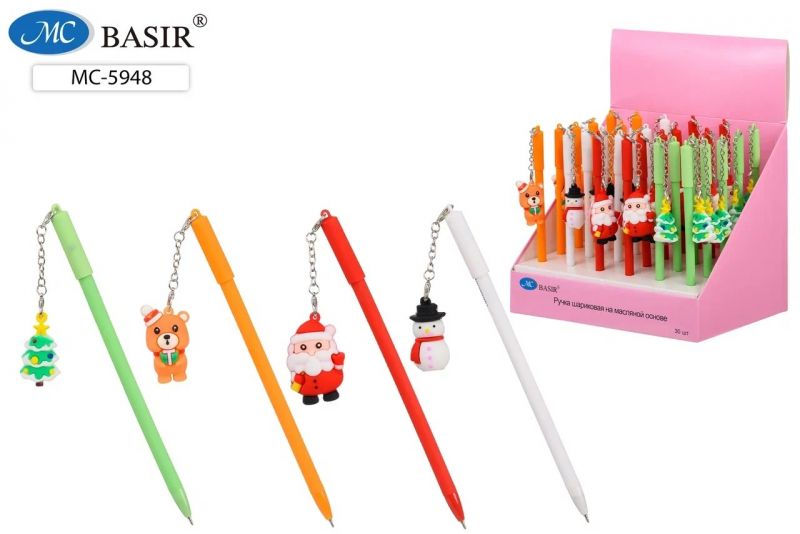 Ручка шарик."НОВЫЙ ГОД" на масл.осн. МС-5948