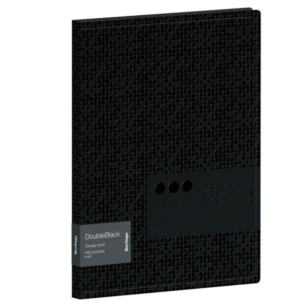 Папка 60 вкладышей Berlingo "DoubleBlack" А4, 17мм, 600мкм, черная, DB4_30701 (18/36)