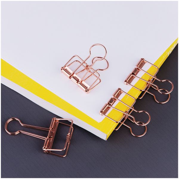 Зажим 32мм Meshu "Rose Gold" 4шт. MS_41597