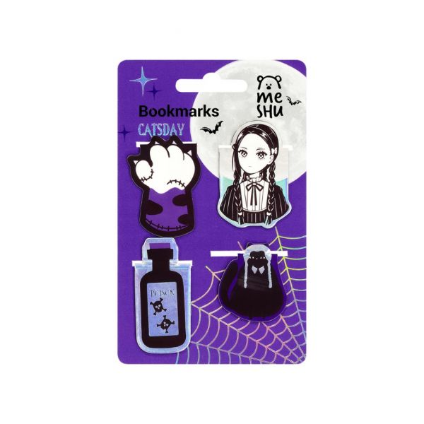 Закладки магнитные для книг, 4шт., MESHU "Catsday" MS_58299