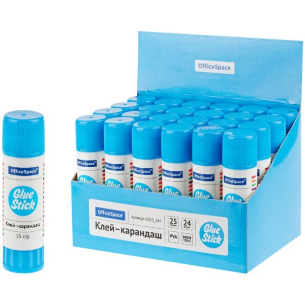Клей-карандаш "OfficeSpace" 25гр ПВА GS25_247 (24)