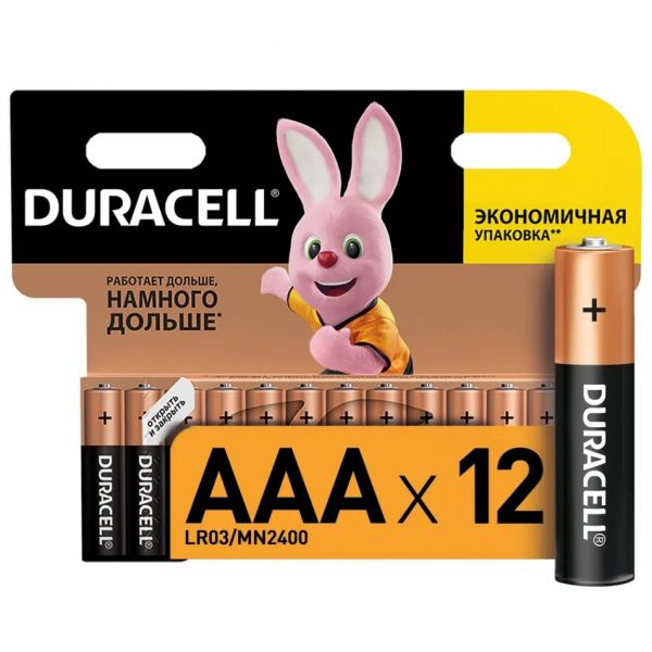 Батарейка Duracell LR03 Basic 12шт