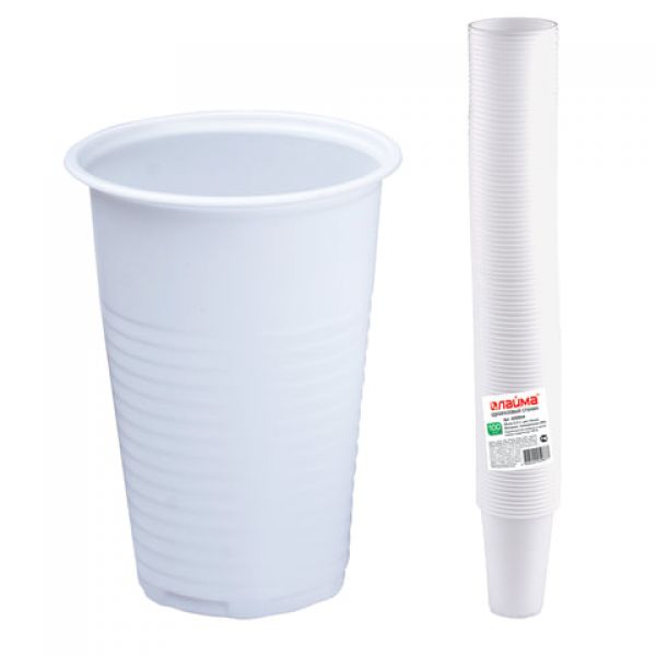 Одноразовые стаканы 200мл/100шт ЛАЙМА 600934