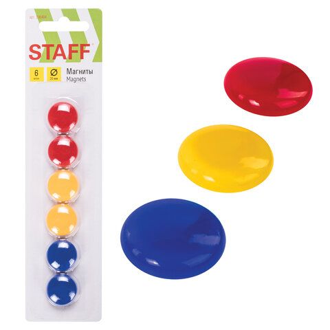 Магниты для досок 2см. (6шт) "STAFF" Basic 236404 (12)