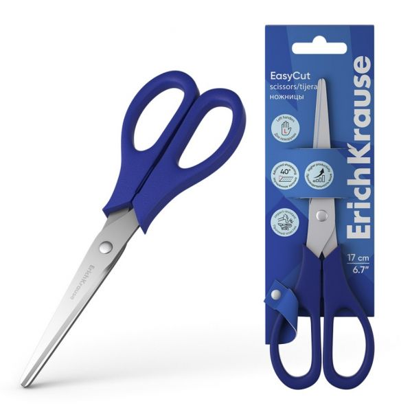 Ножницы 17 см ErichKrause "EasyCut" для левшей 60838 (12)