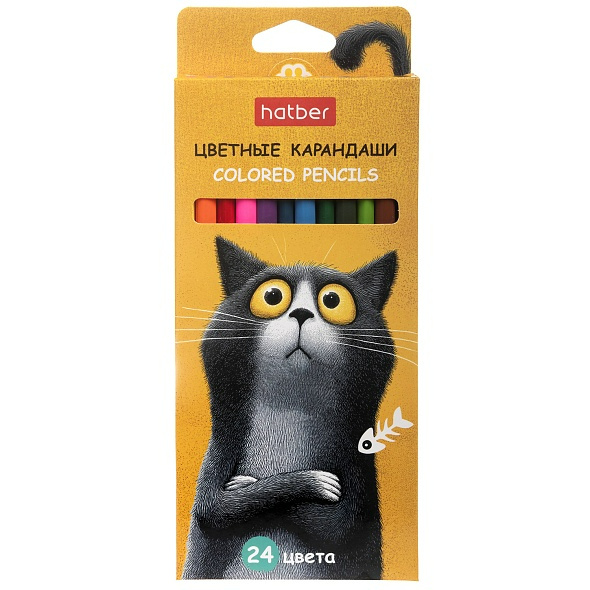 Карандаши 24 цв. Hatber -Пушистый философ- трехгран. дерево CS_094021 (6)