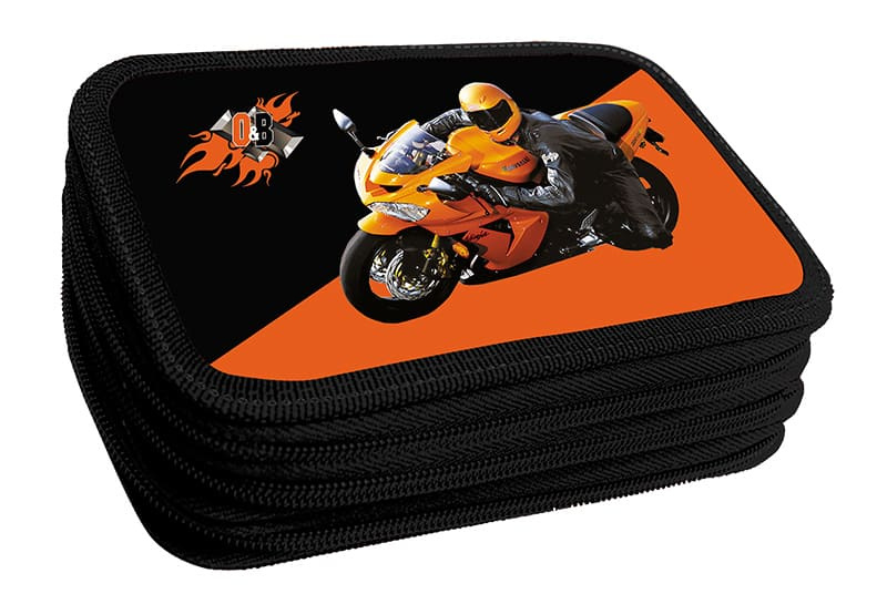 Пенал 3 отделения "Черно-оранжевый байк" 30П26_3_1025/2621025