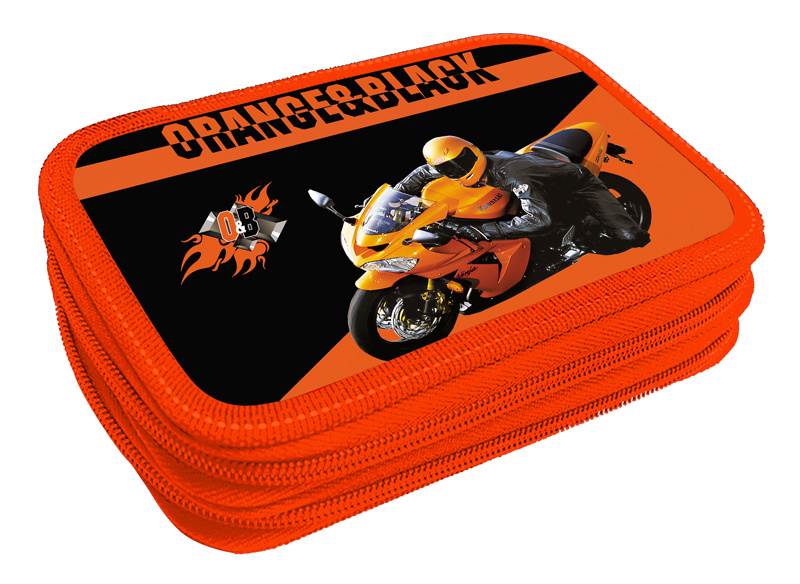 Пенал 2 отделения "Черно-оранжевый байк" 30П26_2_1025/2621025
