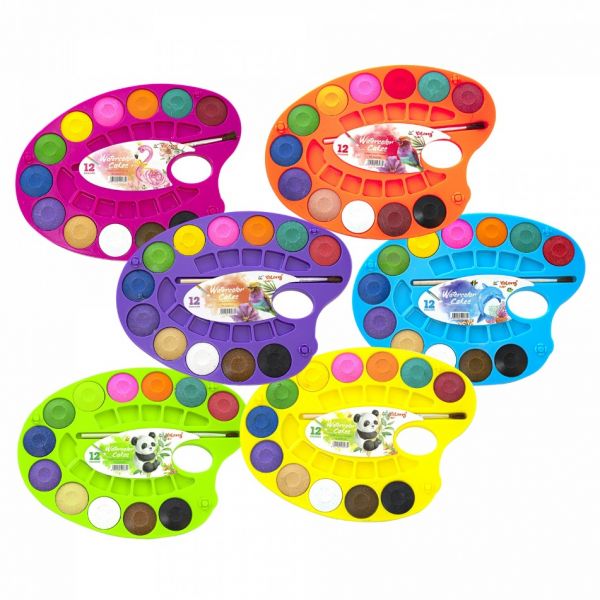 Акварель 12 цв. меловая Yalong "Животные" 222213-12 (12)