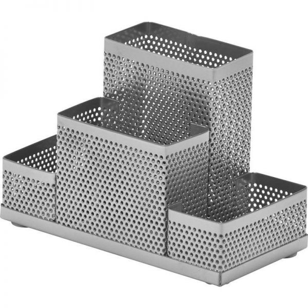 Подставка Attache 4х секц. для канц.прин.Башня ,мет.сет,160х110х80мм(сереб) 383308