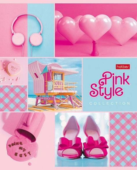Тетрадь 48л А5 -Pink style- на скобе, клетка, 5диз., 48Т5лВ1 (5/100)